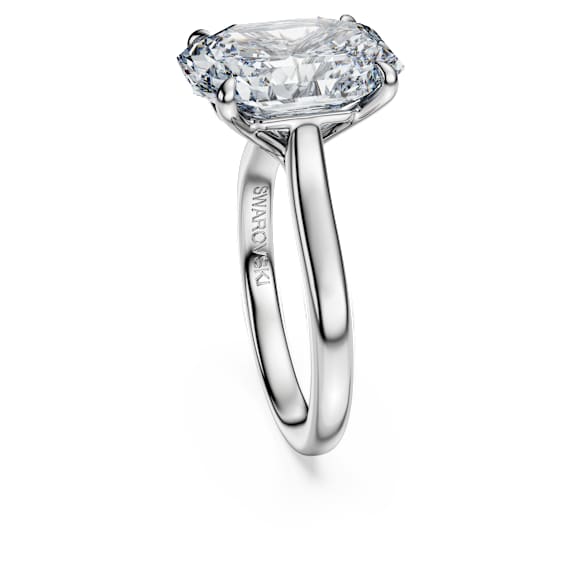Eternity solitaire ring, Lab-grown diamonds 6 ct tw, Octagon shape, 18K white gold - Swarovski, 5716195