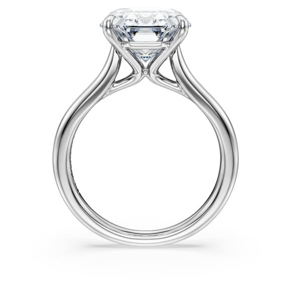 Eternity solitaire-ring, Laboratorium-diamanten 6 ct tw, Achthoekige vorm, 18K witgoud - Swarovski, 5716196