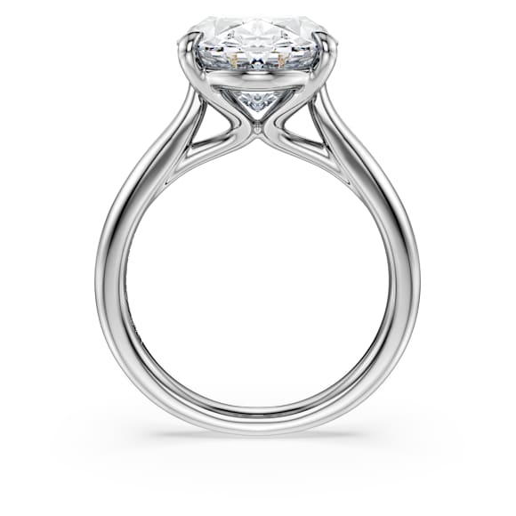 Anel solitário Eternity, Diamantes criados em laboratório 6 ct tw, Forma oval, Ouro branco de 18 quilates - Swarovski, 5716201