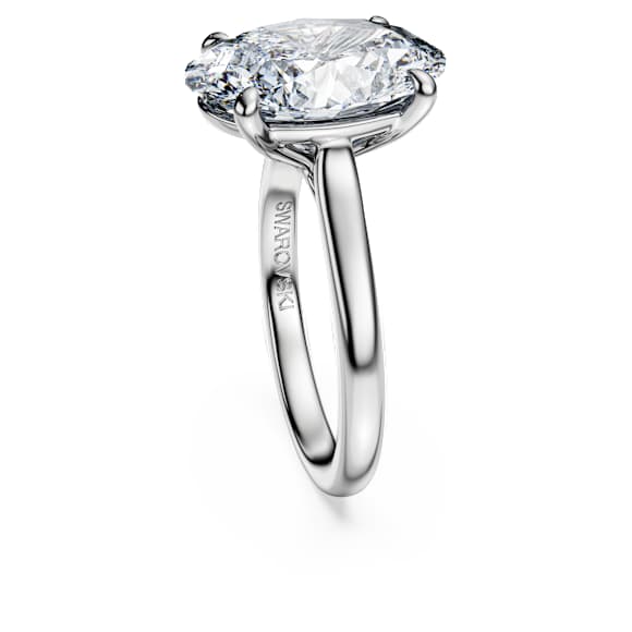 Eternity 單鑽戒指, 總重 6 克拉培育鑽石, 橢圓形, 18K 金（白色) - Swarovski, 5716204