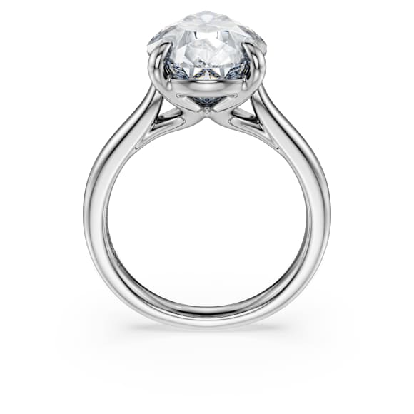 Eternity solitaire-ring, Laboratorium-diamanten 6 ct tw, Peervorm, 18K witgoud - Swarovski, 5716210