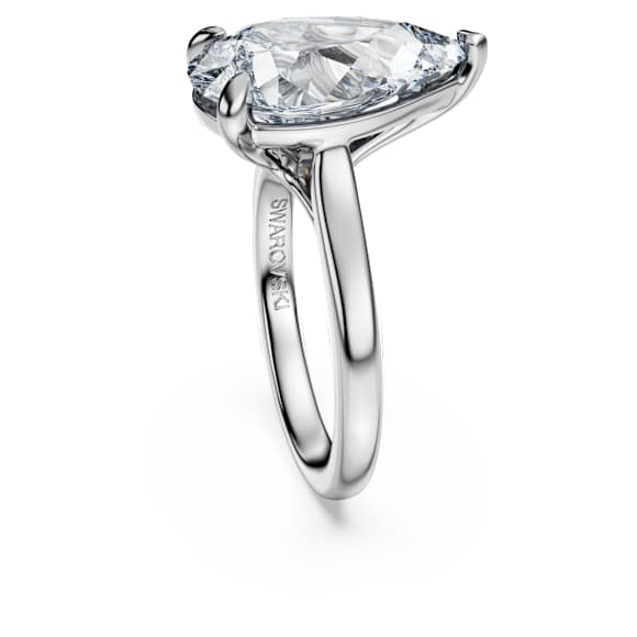 Eternity 单石戒指, 总重 6 克拉培育钻石, 梨形, 18K 金（白色) - Swarovski, 5716211