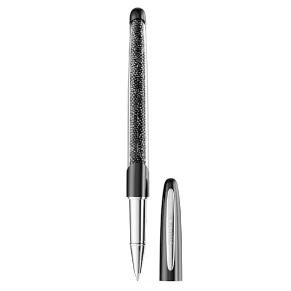 Crystalline Nova rollerball pen, Black, Chrome plated - Swarovski, 5717137