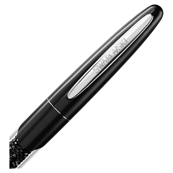 Crystalline Nova rollerball pen, Black, Chrome plated - Swarovski, 5717137