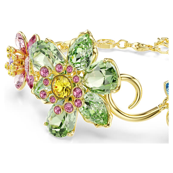 Idyllia Bileklik, Karışık kesimler, Çiçek, Çok renkli, 18k altın rengi yüzey - Swarovski, 5717156