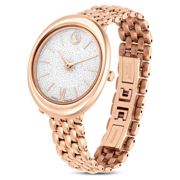 Imber watch, Swiss Made, Metal bracelet, Gold tone, Rose gold-tone finish - Swarovski, 5717532