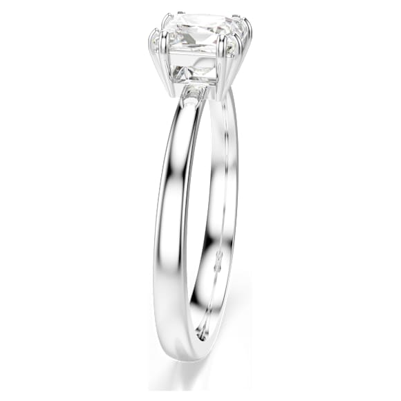 Attract ring, Square cut, White, Rhodium plated - Swarovski, 5717552