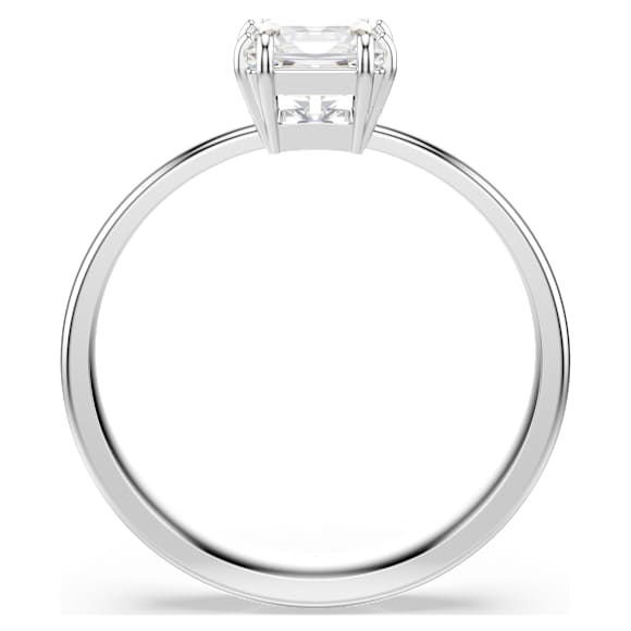 Attract ring, Square cut, White, Rhodium plated - Swarovski, 5717552