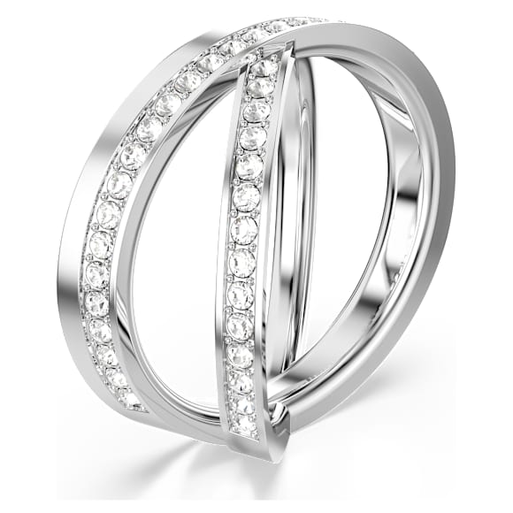 Delta Ring, Rundschliff, Weiß, Rhodiniert - Swarovski, 5717568