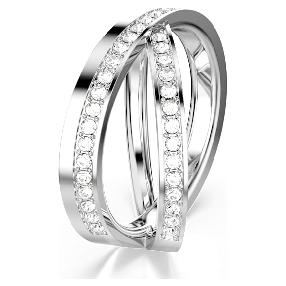 Delta Ring, Rundschliff, Weiß, Rhodiniert - Swarovski, 5717568
