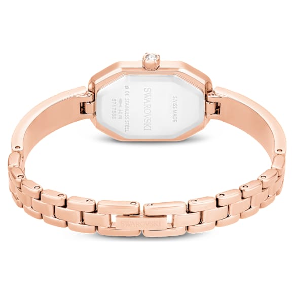 Dextera bangle watch, Swiss Made, Pink, Rose gold-tone plated - Swarovski, 5717588