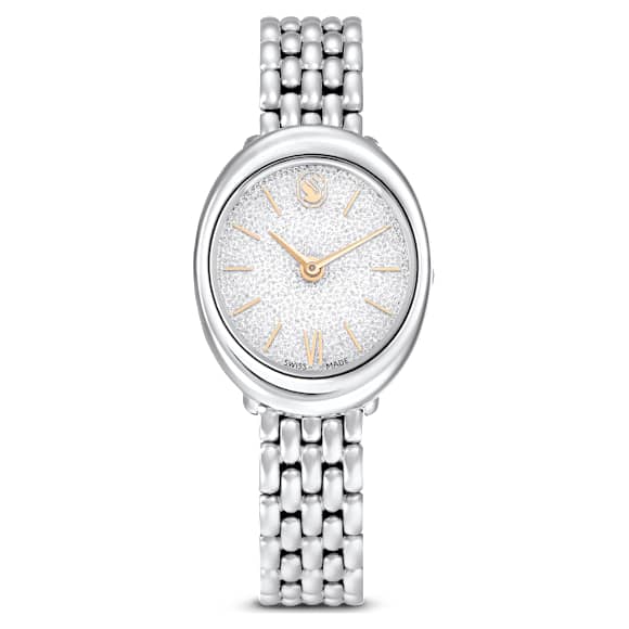 Imber watch, Swiss Made, Metal bracelet, Silver Tone, Stainless steel - Swarovski, 5717590