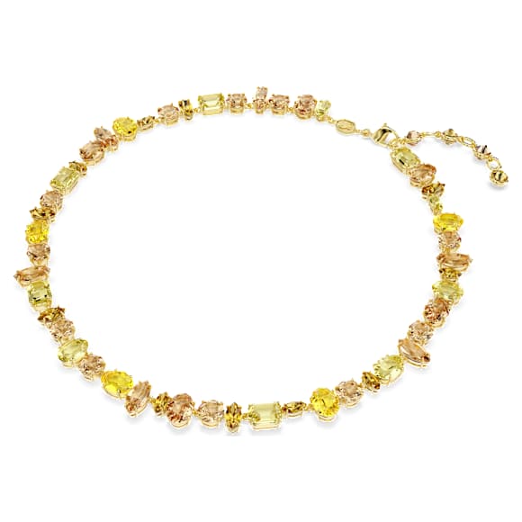 Gema Tennis Halskette, Verschiedene Schliffe, Gelb, Goldlegierungsschicht - Swarovski, 5718071