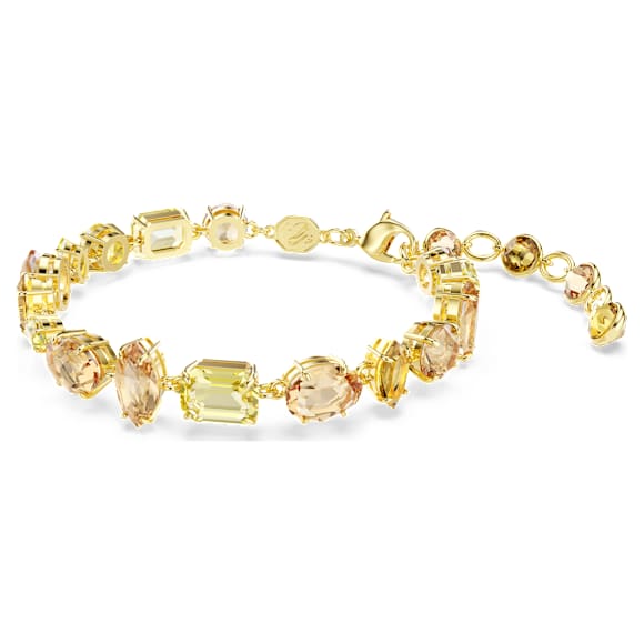 Gema Armband, Verschiedene Schliffe, Gelb, Goldlegierungsschicht - Swarovski, 5718072