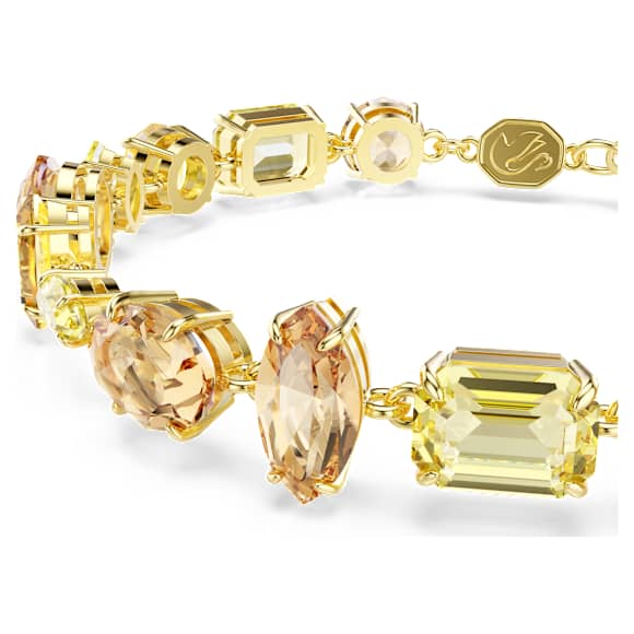 Gema Armband, Verschiedene Schliffe, Gelb, Goldlegierungsschicht - Swarovski, 5718072