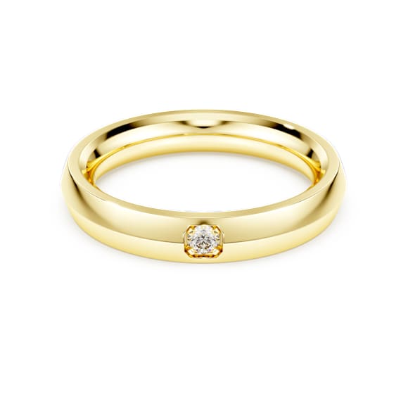 Anneau Eternity, Diamants créés en laboratoire 0,05 ct tw, Forme ronde, Or jaune 14 carats - Swarovski, 5718255