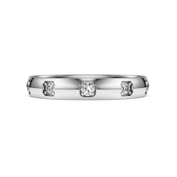 Anneau Eternity, Diamants créés en laboratoire 0,5 ct tw, Forme ronde, Or blanc 14 carats - Swarovski, 5718262