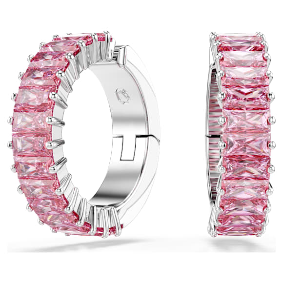 Orecchini ear cuff Matrix, Taglio baguette, Placcato rodio - Swarovski, 5719140