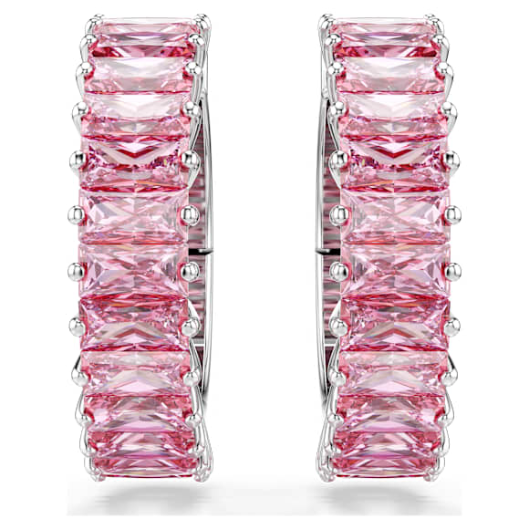Orecchini ear cuff Matrix, Taglio baguette, Placcato rodio - Swarovski, 5719140