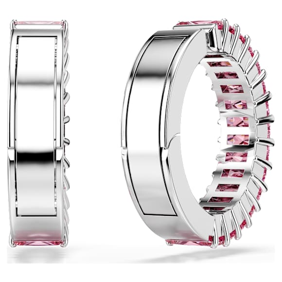 Orecchini ear cuff Matrix, Taglio baguette, Placcato rodio - Swarovski, 5719140