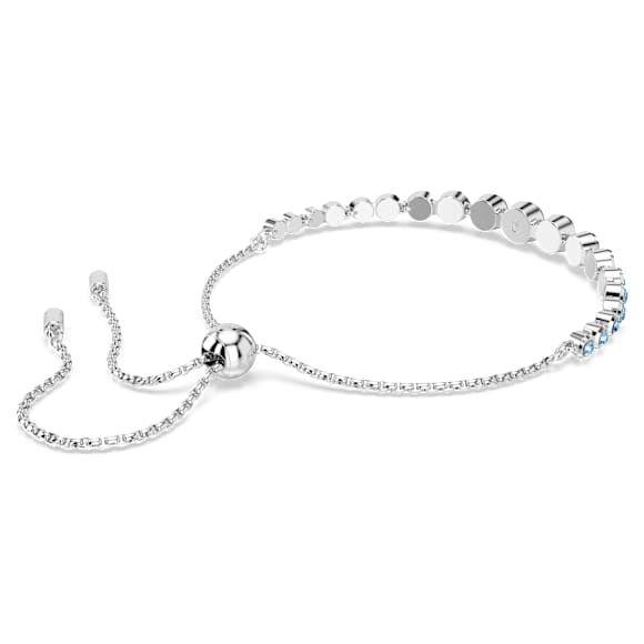 Bracelet Tennis Imber, Diverses tailles rondes, Bleu, Métal rhodié - Swarovski, 5719282
