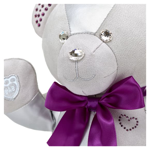 Build-A-Bear Birthstone Bear Collectible, Featuring Swarovski® crystals, Teddy bear, February, Purple - Swarovski, 5719964