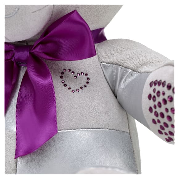 Build-A-Bear Birthstone Bear Collectible, Featuring Swarovski® crystals, Teddy bear, February, Purple - Swarovski, 5719964