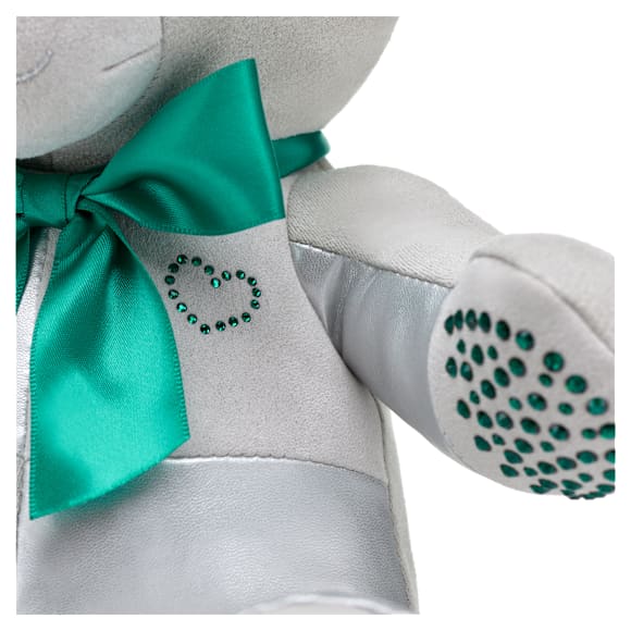 Build-A-Bear Birthstone Bear collectible, Featuring Swarovski® crystals, Teddy bear, May, Green - Swarovski, 5719966