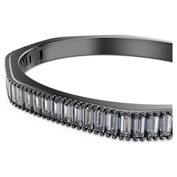 Matrix bangle, Baguette cut, Octagon shape, Gray, Ruthenium plated - Swarovski, 5720366