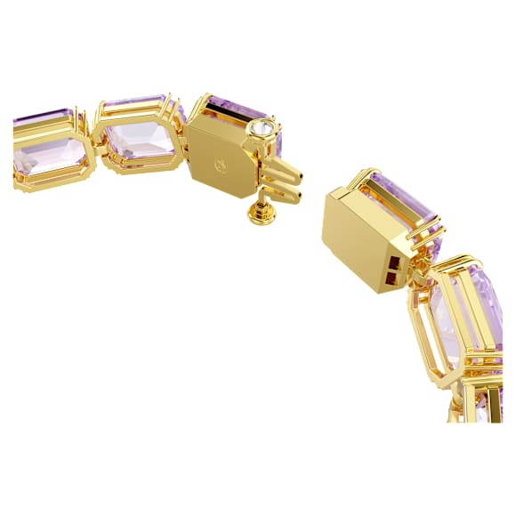 Náramek Millenia, Osmihranný výbrus, Fialová, Povrchová úprava z 18k zlata - Swarovski, 5720487
