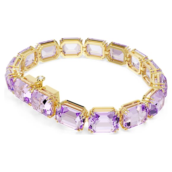 Millenia Bileklik, Sekizgen kesim, Mor, 18k altın rengi yüzey - Swarovski, 5720487