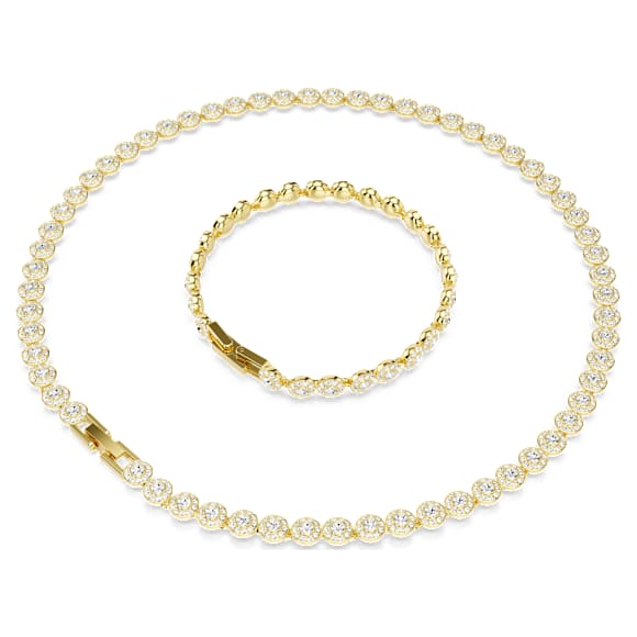 Una Angelic セット, ラウンドカット, ホワイト, ゴールドトーン・プレーティング - Swarovski, 5720506