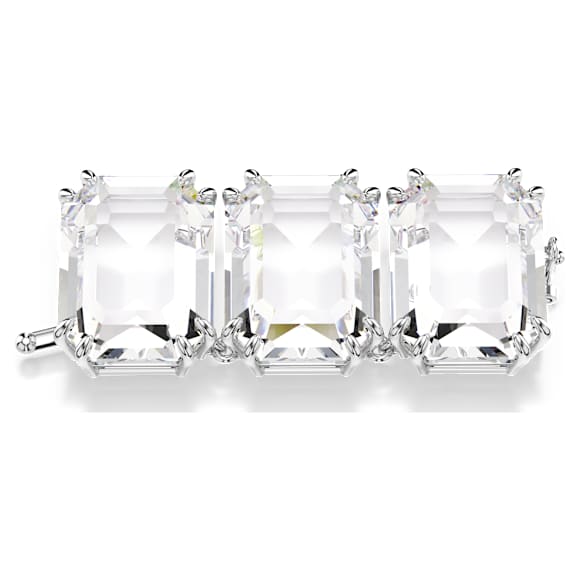 Extension Millenia, Taille octogonale, Blanche, Métal rhodié - Swarovski, 5720627