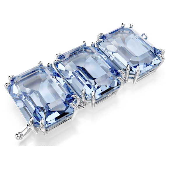 Millenia extender, Octagon cut, Blue, Rhodium plated - Swarovski, 5720628