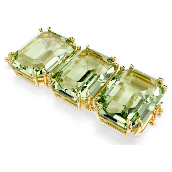 Millenia extender, Octagon cut, Green, Gold-tone plated - Swarovski, 5720630