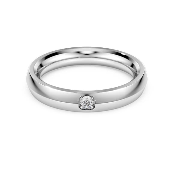 Verighetă Eternity, Diamante create în laborator 0.05 ct tw, Formă rotundă, Aur alb 18K - Swarovski, 5720714