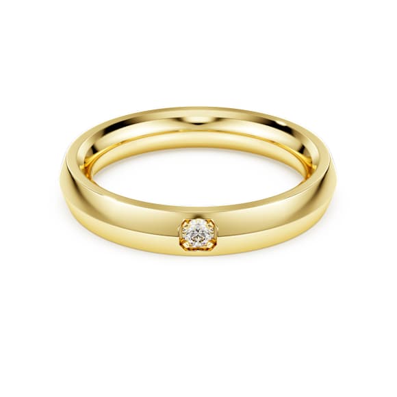 Eternity band ring, Lab-grown diamonds 0.05 ct tw, Round shape, 18K yellow gold - Swarovski, 5720718