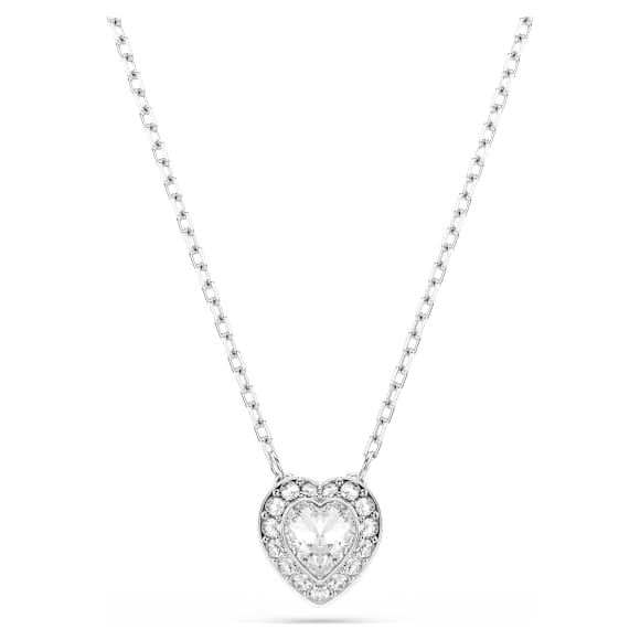 Ariana Grande x Swarovski set, Mixed cuts, Heart, White, Rhodium plated - Swarovski, 5720849
