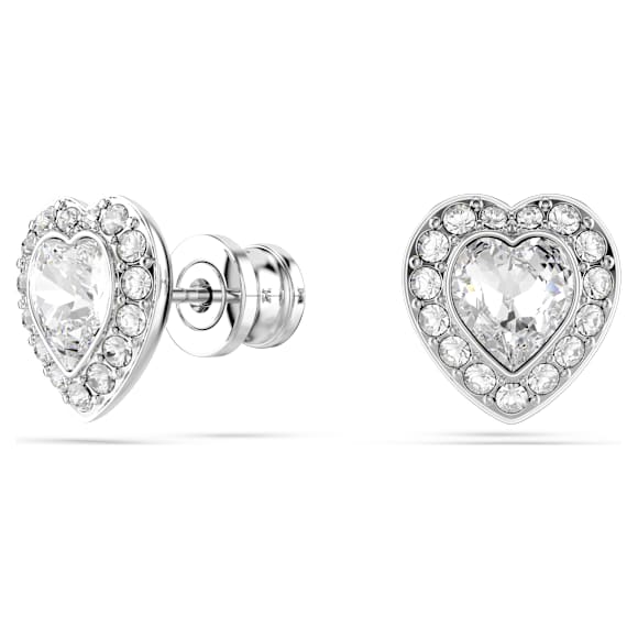 Conjunto Ariana Grande x Swarovski, Tallas mixtas, Corazón, Blanco, Baño de rodio - Swarovski, 5720849