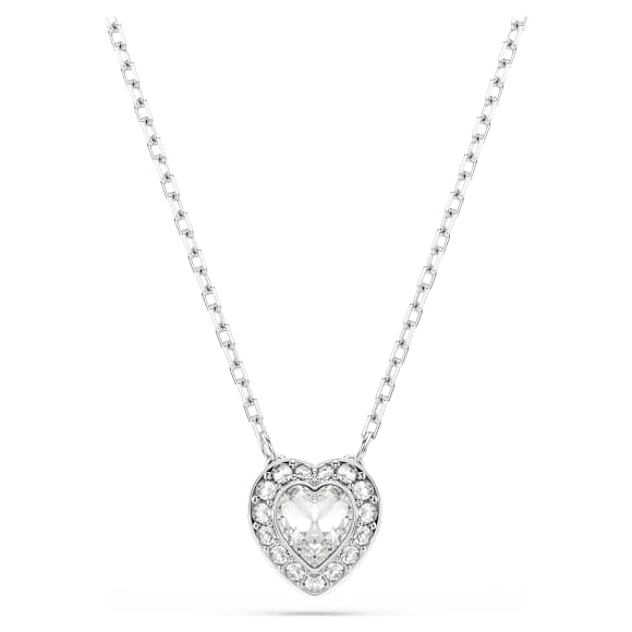 Ariana Grande x Swarovski pendant, Mixed cuts, Heart, White, Rhodium plated - Swarovski, 5720852