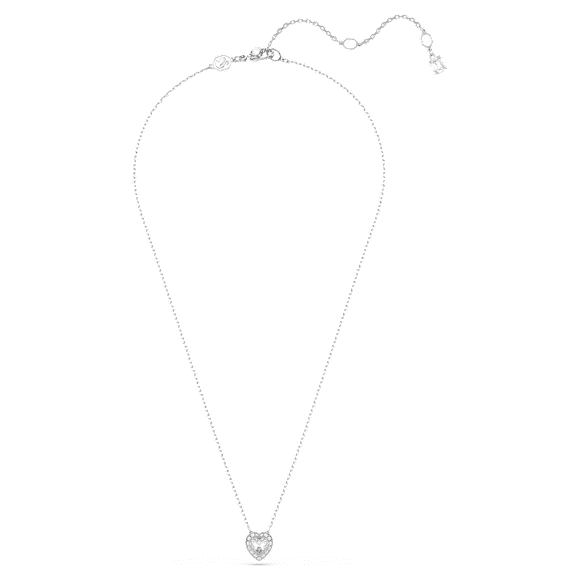 Pandantiv Ariana Grande x Swarovski, Tăieturi mixte, Inimă, Alb, Placat cu rodiu - Swarovski, 5720852