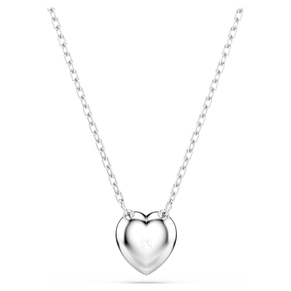 Pandantiv Ariana Grande x Swarovski, Tăieturi mixte, Inimă, Alb, Placat cu rodiu - Swarovski, 5720852
