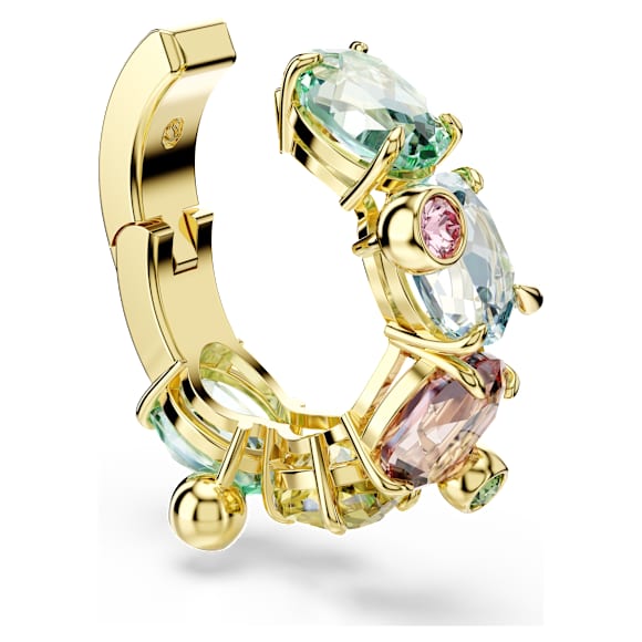 Gema Kelepçe Küpe, Tek, Karışık kesimler, Çok renkli, 18k altın rengi yüzey - Swarovski, 5720903