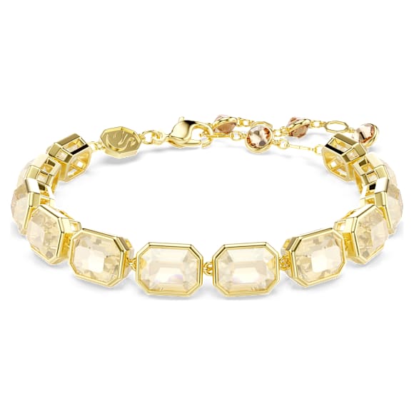 Millenia Tennis bracelet, Octagon cut, Caramel, Gold-tone plated - Swarovski, 5720912
