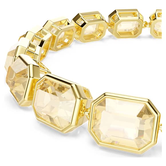 Millenia สร้อยข้อมือ, เจียระไนทรงแปดเหลี่ยม, คาราเมล, ตกแต่งผิวด้วยทองคำ 18K - Swarovski, 5720912