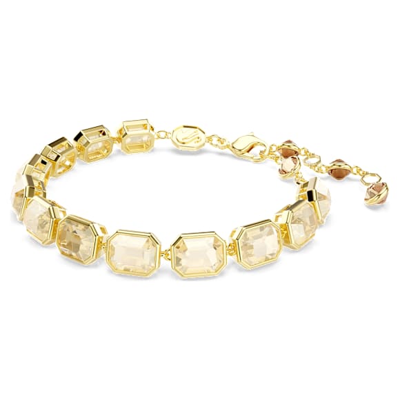 Millenia Tennis bracelet, Octagon cut, Caramel, Gold-tone plated - Swarovski, 5720912