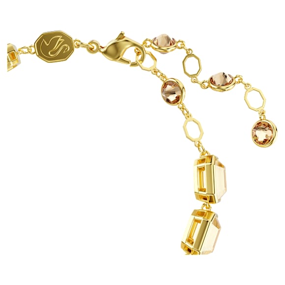 Millenia Tennis bracelet, Octagon cut, Caramel, Gold-tone plated - Swarovski, 5720912