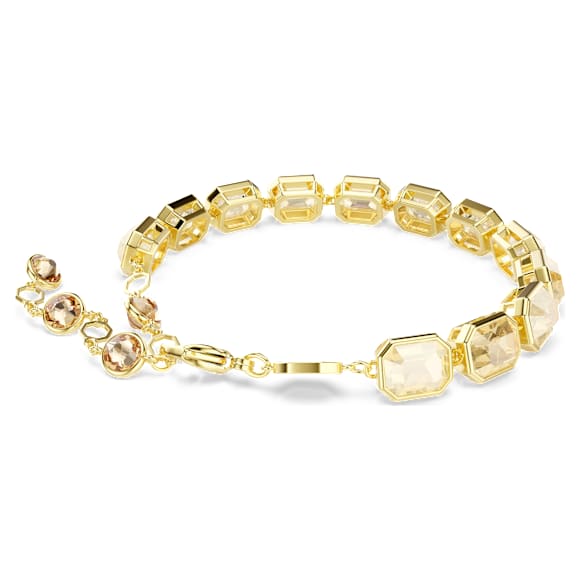 Millenia Tennis bracelet, Octagon cut, Caramel, Gold-tone plated - Swarovski, 5720912