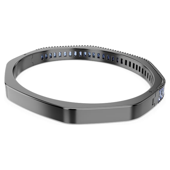 Matrix bangle, Baguette cut, Octagon shape, Blue, Ruthenium plated - Swarovski, 5721177