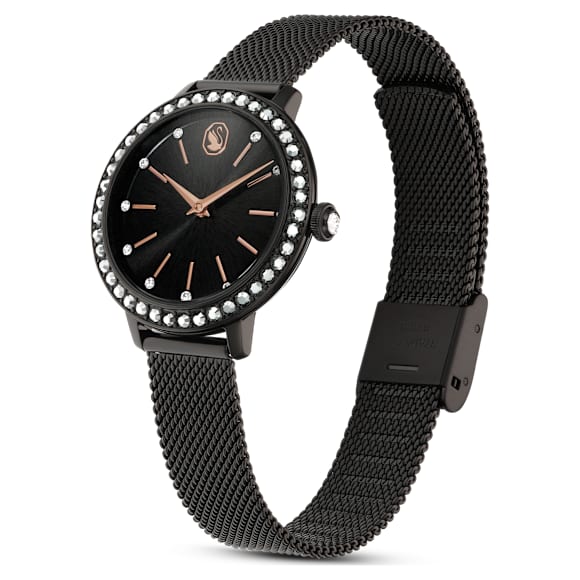Certa Saat, Metal bileklik, Siyah, Siyah yüzey - Swarovski, 5721560